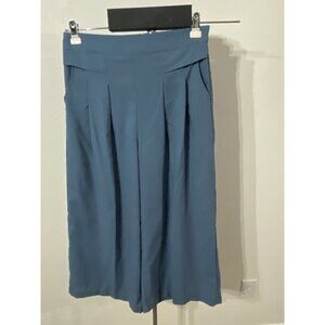 Womens Size XL Goucho Pants Blue Dressy Wide Leg 31X23”
